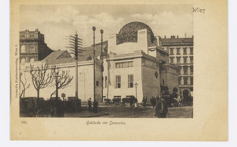 Postal del edificio de la Secesión en Viena